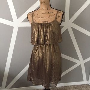 Gold metallic dress